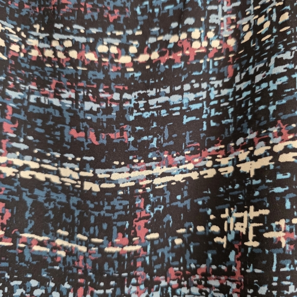 Zac & Rachel Women's Multi-Colored Patterned Ruffle Blouse Sz 2X - Picture 11 of 12